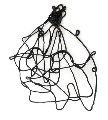 Abstract Sculpture in Plastic & Black Wire-FSD-1299812