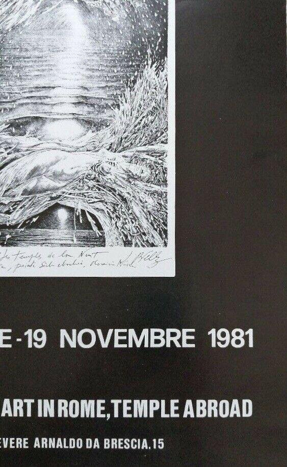 AC 11 Tyler School of Art in Rome Poster by Jean Pierre Velly, 1981