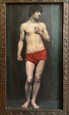 Academy, Man in Red Underwear, 1890s, Oil on Canvas-XMH-2016672