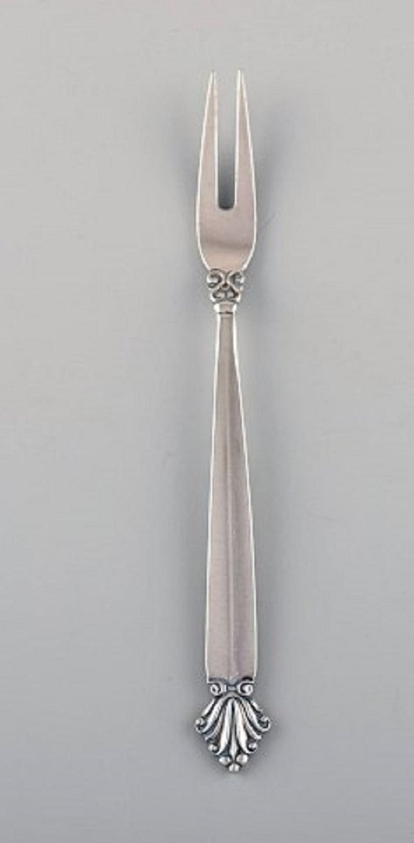 Acanthus Cold Meat Forks by Johan Rohde for Georg Jensen, 1920s, Set of 6