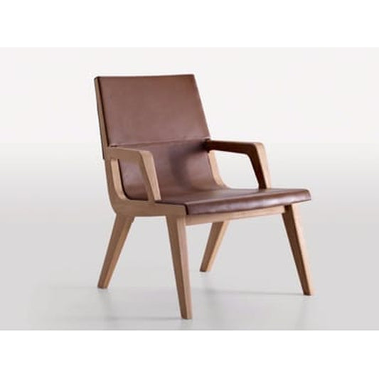 ACANTO - Leather armchair with armrests