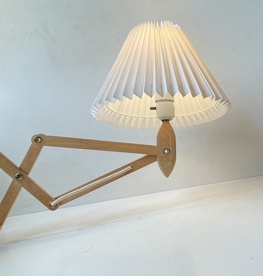 Accordion Wall Lamp in Beech from Le Klint, 1980s