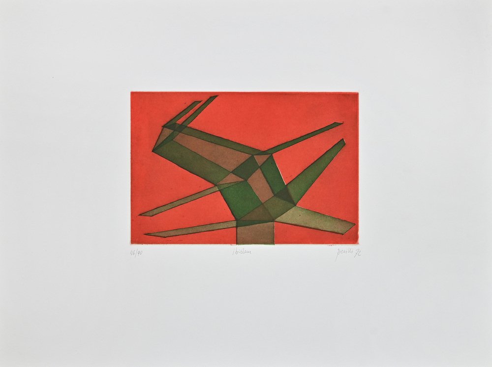 Achille Perilli, Composition, 1972, Etching