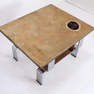 Acid-Etched Brass Coffee Table by Christian Krekels-NYF-2019005