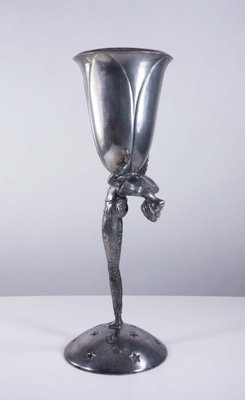 Acrobat Pewter Metal Vase by Piero Figura, 1980s-KGD-2041849