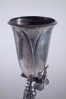 Acrobat Pewter Metal Vase by Piero Figura, 1980s-KGD-2041849