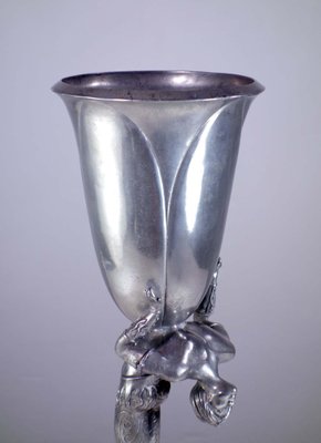 Acrobat Pewter Metal Vase by Piero Figura, 1980s-KGD-2041849