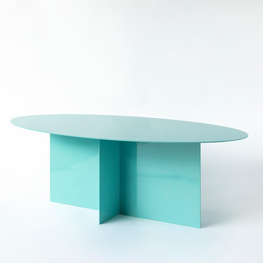 Across Oval Light Blue Coffee Table by Secondome Edizioni