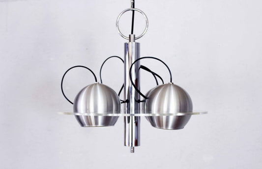 Acrylic & Aluminum Ceiling Lamp from Raak, 1970s