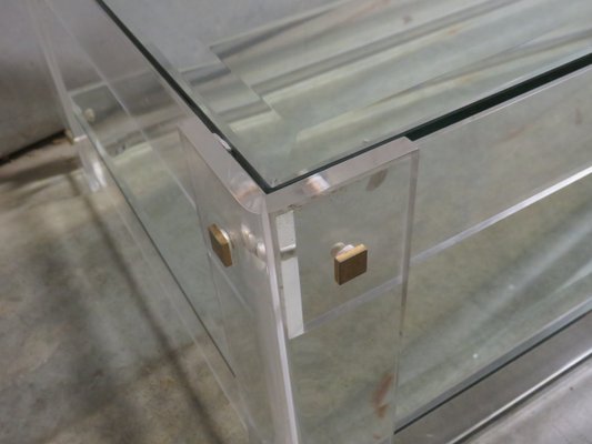 Acrylic and Glass Coffee Table in the Style of Charles Hollis Jones-UKG-1174735