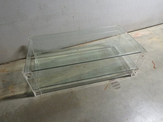 Acrylic and Glass Coffee Table in the Style of Charles Hollis Jones-UKG-1174735