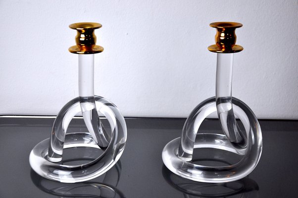 Acrylic Candleholders by Dorothy Thorpe, 1970, Set of 2-EJE-1170516