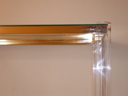 Acrylic Glass, Acrylic & Brass Glass Shelf-AWL-809311