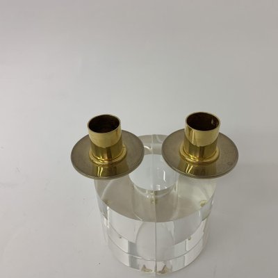 Acrylic Glass Candleholders, 1970s, Set of 2-BGP-1338636