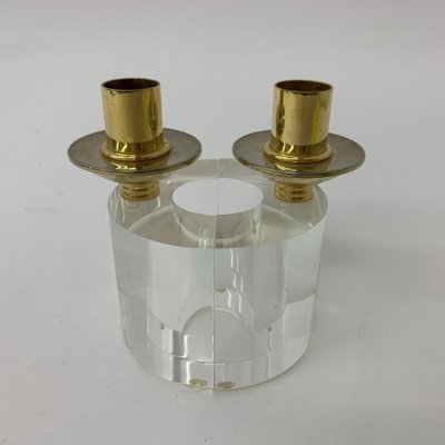 Acrylic Glass Candleholders, 1970s, Set of 2-BGP-1338636