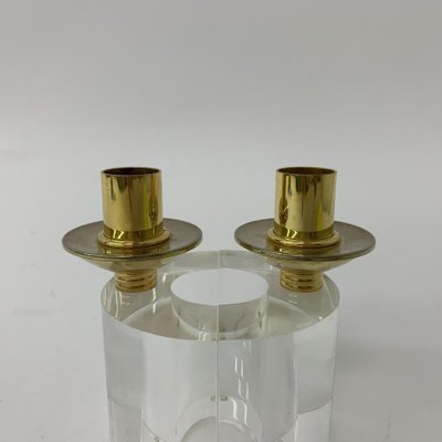 Acrylic Glass Candleholders, 1970s, Set of 2-BGP-1338636