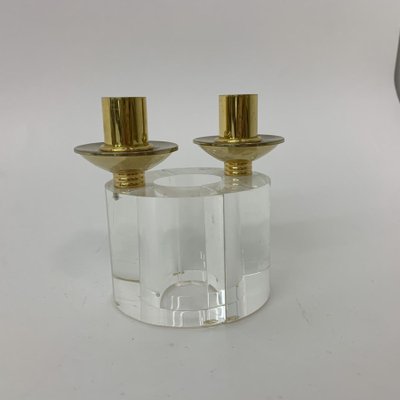 Acrylic Glass Candleholders, 1970s, Set of 2-BGP-1338636