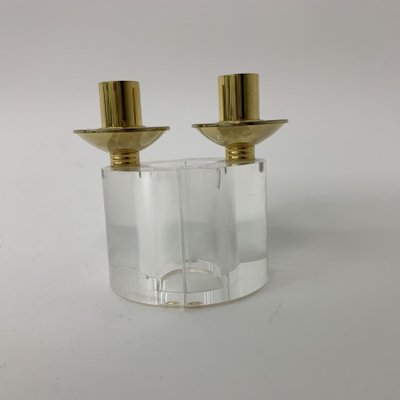 Acrylic Glass Candleholders, 1970s, Set of 2-BGP-1338636