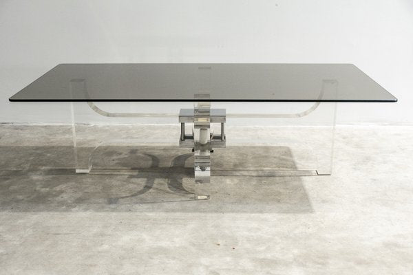 Acrylic Glass Coffee Table by Michel Dumas, 1970s-LA-1359232