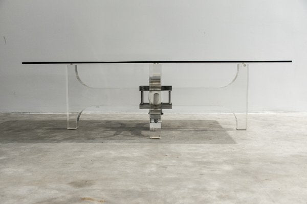 Acrylic Glass Coffee Table by Michel Dumas, 1970s-LA-1359232