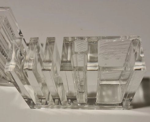 Acrylic Glass Desk Organizer by Guzzini for Manlio Ciocca 1970s, Set of 4-EBW-2017376