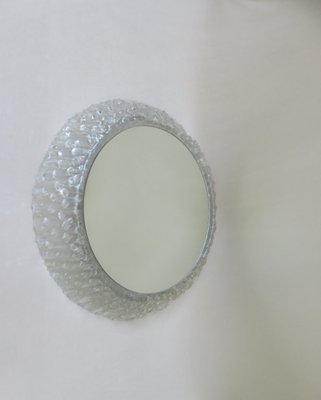 Acrylic Glass Illuminated Round Wall Mirror from Hillebrand, 1970s-EY-702888