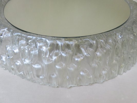 Acrylic Glass Illuminated Round Wall Mirror from Hillebrand, 1970s-EY-702888