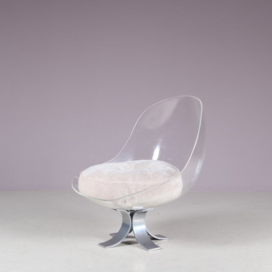 Acrylic Glass Lounge Chair by Michel Pigneres, 1970