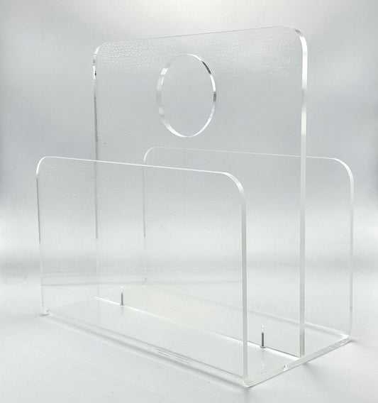 Acrylic Glass Magazine Rack, 1970s