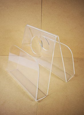 Acrylic Glass Magazine Rack, 1970s-NXX-2034684