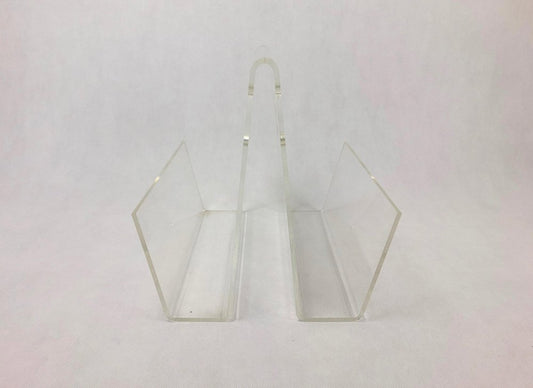 Acrylic Glass Magazine Rack, 1970s