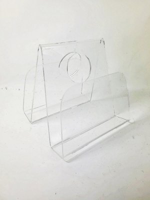 Acrylic Glass Magazine Rack, 1970s-NXX-2034684