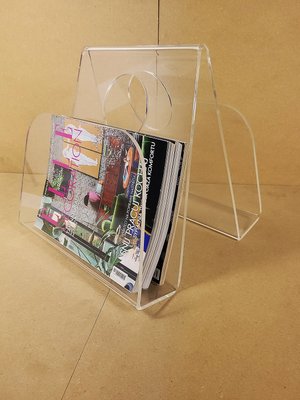 Acrylic Glass Magazine Rack, 1970s-NXX-2034684