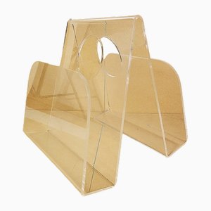 Acrylic Glass Magazine Rack, 1970s-NXX-2034684