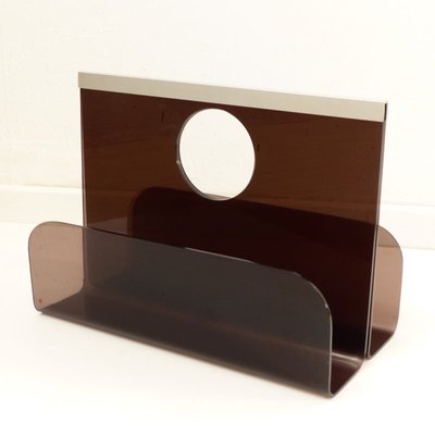 Acrylic Glass Magazine Rack by Michel Dumas for Roche Bobois, 1970s-WK-842617