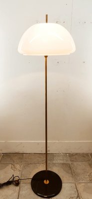 Acrylic Glass, Marble & Brass Floor Lamp-QLH-1292959