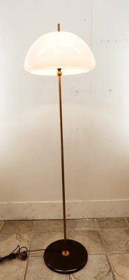 Acrylic Glass, Marble & Brass Floor Lamp-QLH-1292959