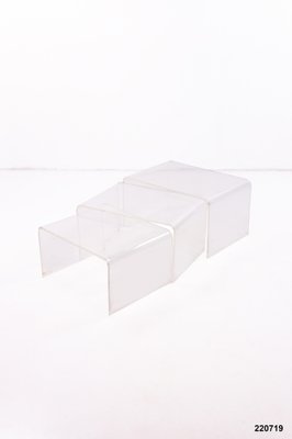 Acrylic Glass Nesting Side Tables, 1970s, Set of 3-EZZ-1410816