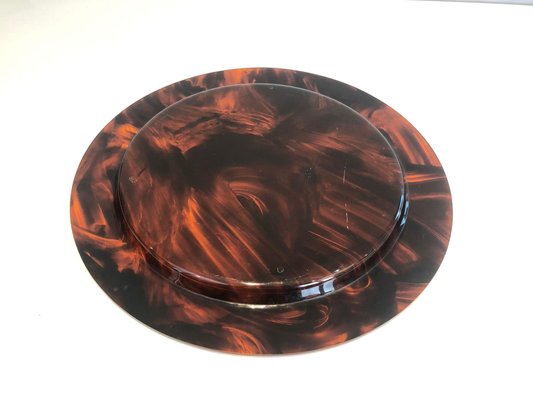 Acrylic Glass Round Glass Tortoise Tray-BA-1365859