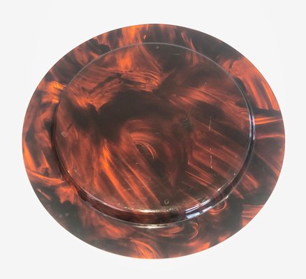 Acrylic Glass Round Glass Tortoise Tray-BA-1365859