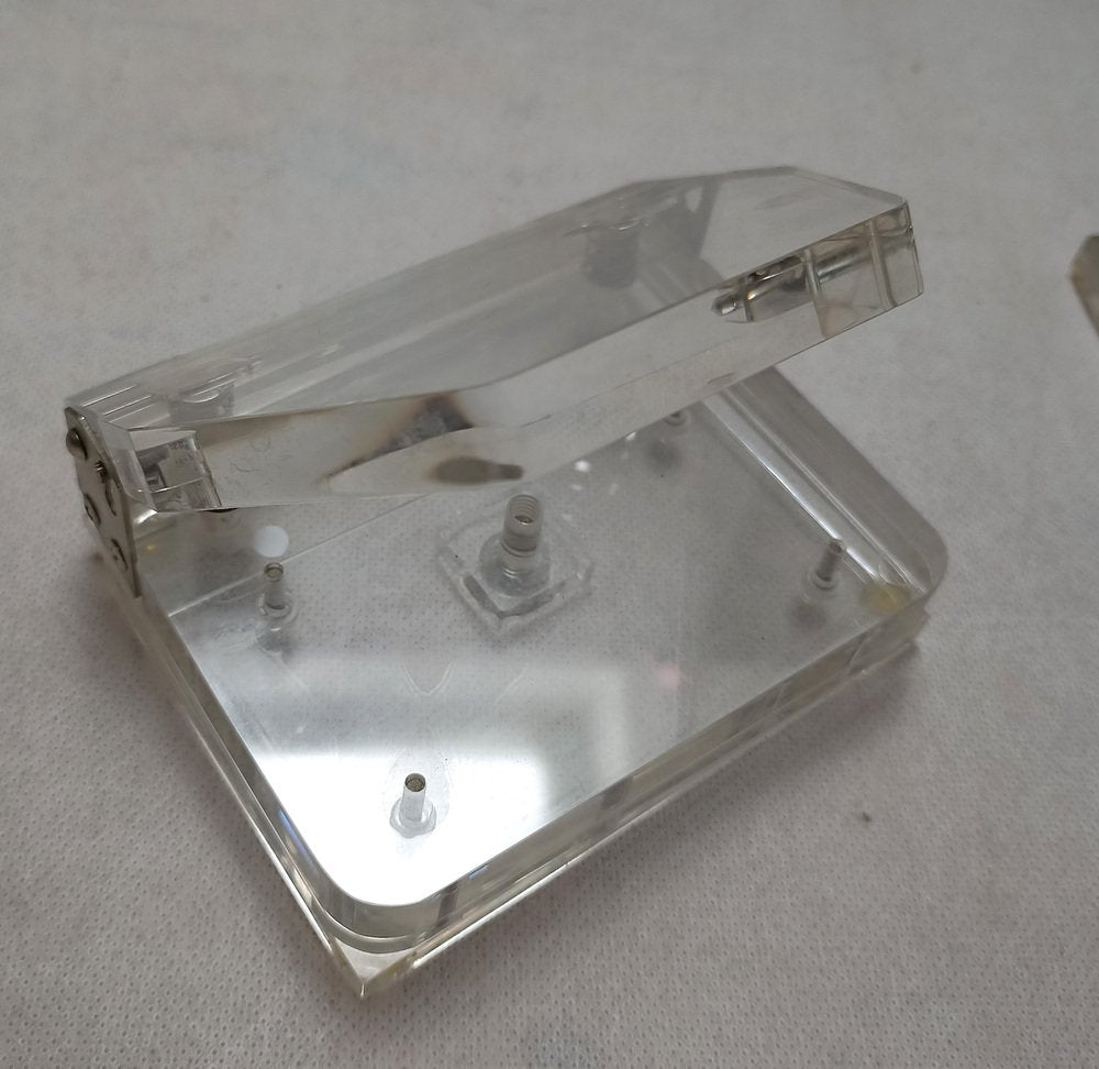 Acrylic Glass Stapler and Hole Punch, 1970s, Set of 2