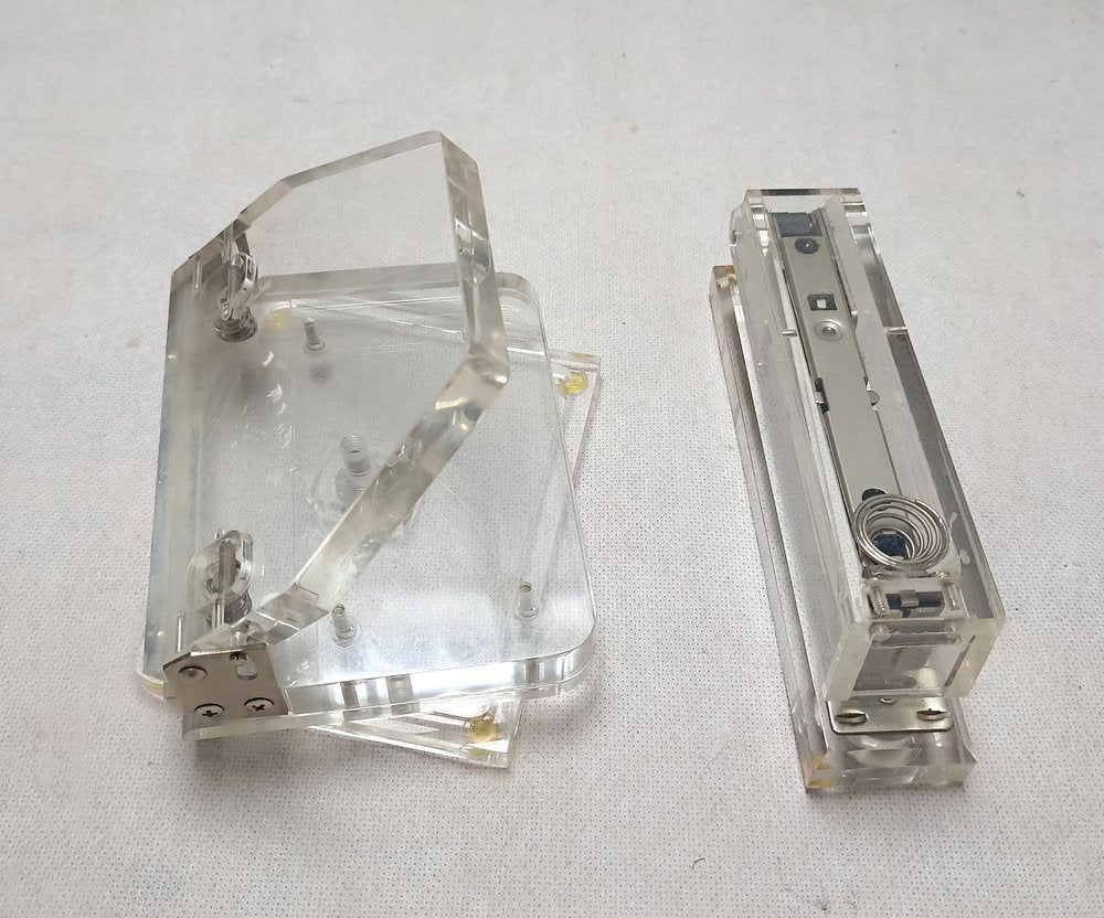 Acrylic Glass Stapler and Hole Punch, 1970s, Set of 2