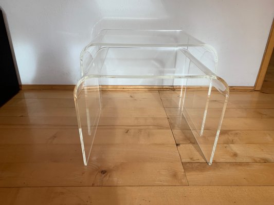 Acrylic Glass Tables, France, 1970s, Set of 2-VQM-1436263