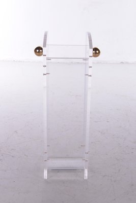 Acrylic Glass Umbrella Stand with Brass Accents by Charles Hollis Jones, 1970s-EZZ-1112805