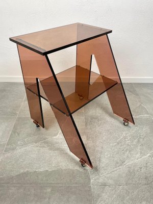 Acrylic Side Table Cart by Michel Dumas for Roche Bobois, France, 1970s-LYQ-1171488