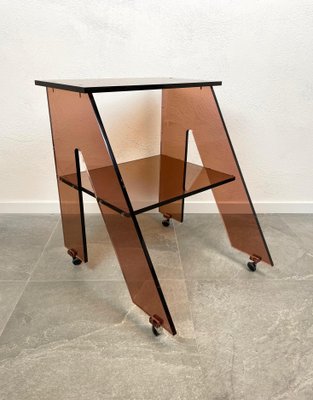 Acrylic Side Table Cart by Michel Dumas for Roche Bobois, France, 1970s-LYQ-1171488