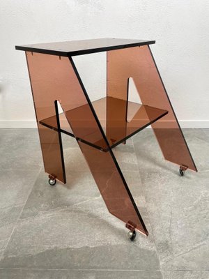 Acrylic Side Table Cart by Michel Dumas for Roche Bobois, France, 1970s-LYQ-1171488