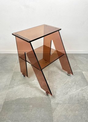 Acrylic Side Table Cart by Michel Dumas for Roche Bobois, France, 1970s-LYQ-1171488