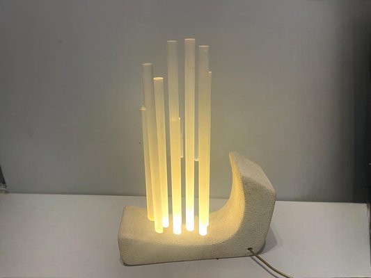 Acrylic Stone Table Lamp, 1980s-JJC-1445267