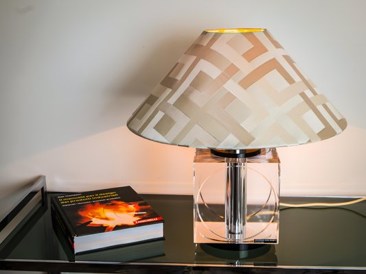 Acrylic Table Lamp by Felice Antonio Botta, Italy, 1970s-LYQ-1171648